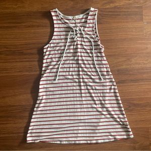 About a Girl Striped Corset Sailor Style A-line Dress